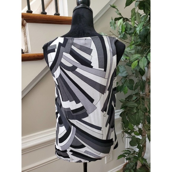 Michael Kors Women's Multicolor Rayon V-Neck Sleeveless Casual Top Blouse Small - Picture 7 of 12